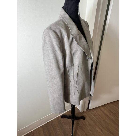 Evan-Picone Gray Polyester Suite Coat and Pants Size 16 - Picture 3 of 8